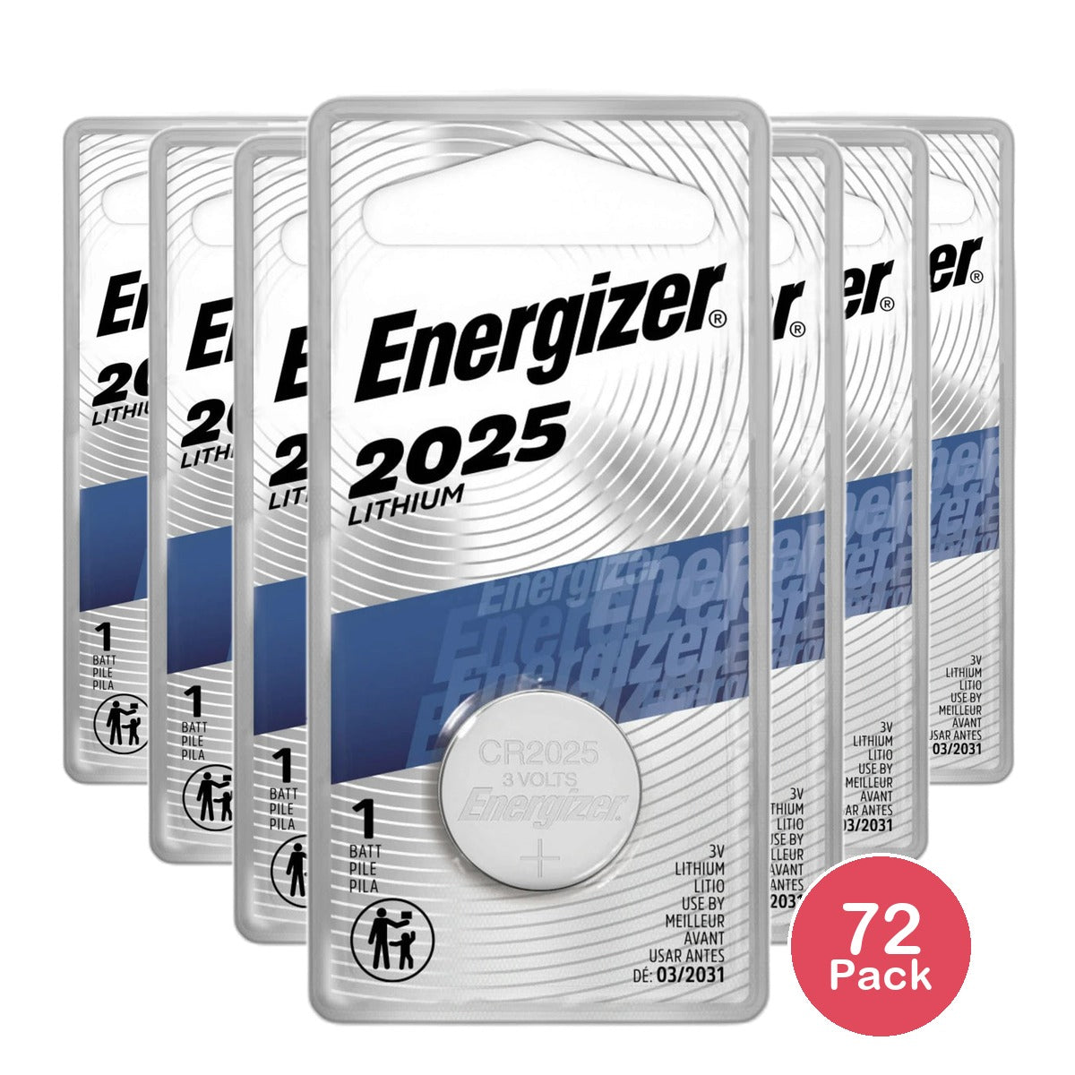 Energizer Lithium 3V Watch Battery Ecr-2025Bp 0.16Oz (Pack Of 72)