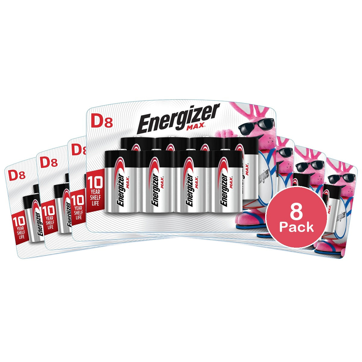 Energizer MAX D Batteries (Pack of 8)