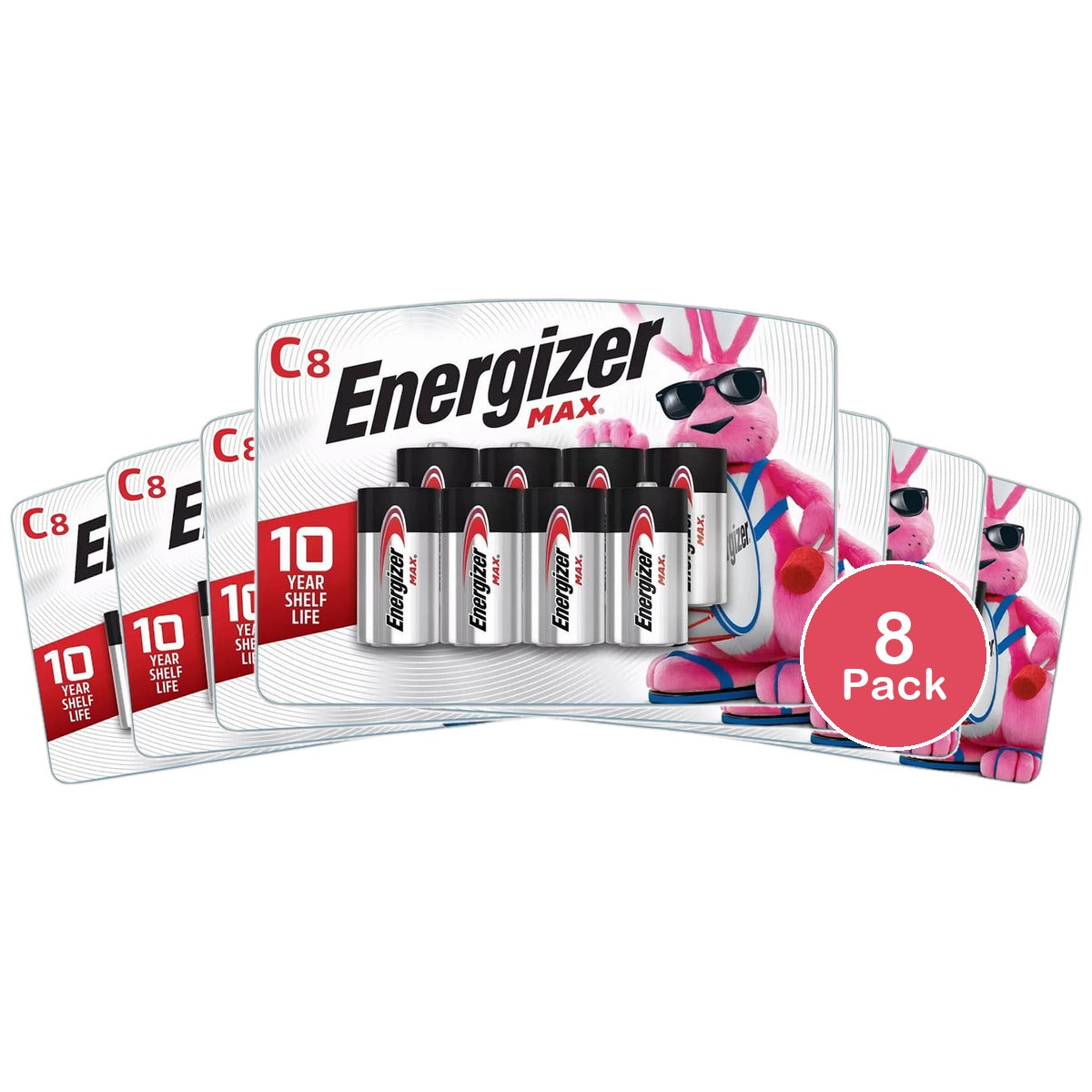 Energizer Max Size C Cell Alkaline Batteries 2.34Oz (Pack of 8)