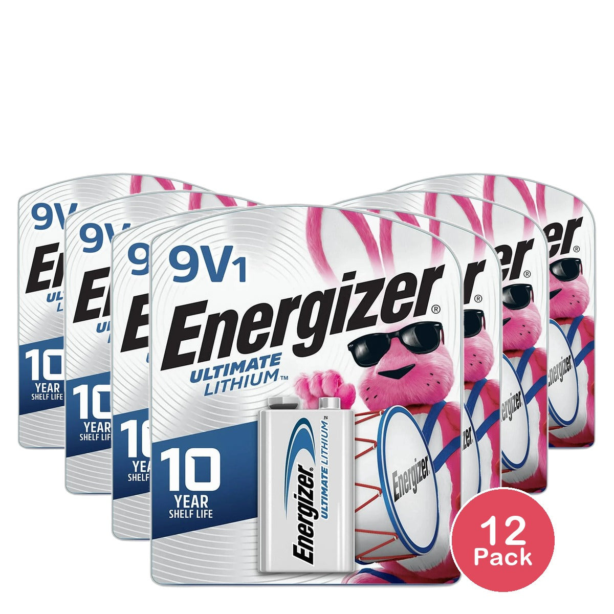Energizer Ultimate Lithium 9 Volt Battery 1.28Oz (Pack Of 12)