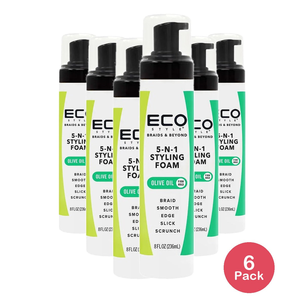 Estyle Braids & Beyond 5-N-1 Styling Foam 8 Oz (Pack of 6)