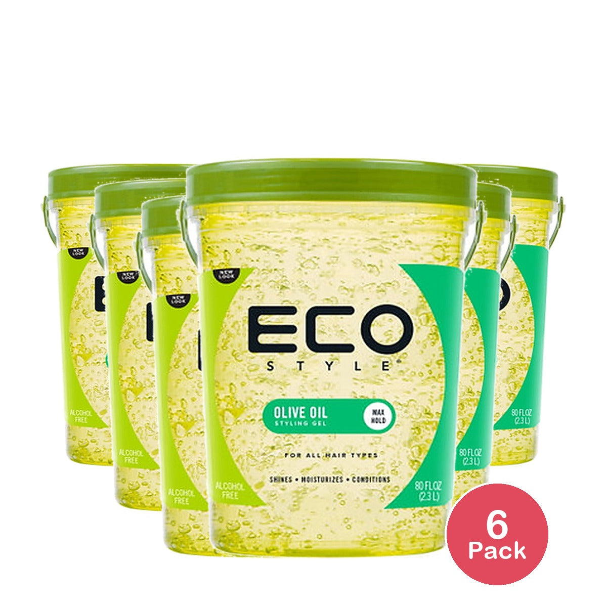 Estyle Eco Olive Oil Styling Gel 80 Oz (Pack of 6)