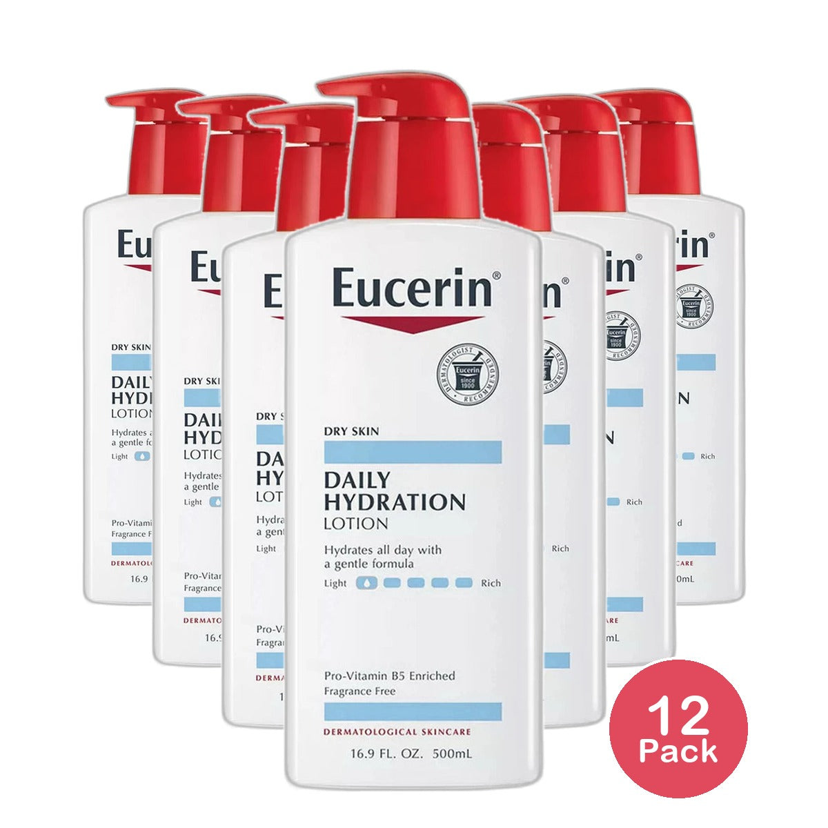 Eucerin Daily Replenishing Moisturizing Lotion 16.9Oz (Pack of 12)