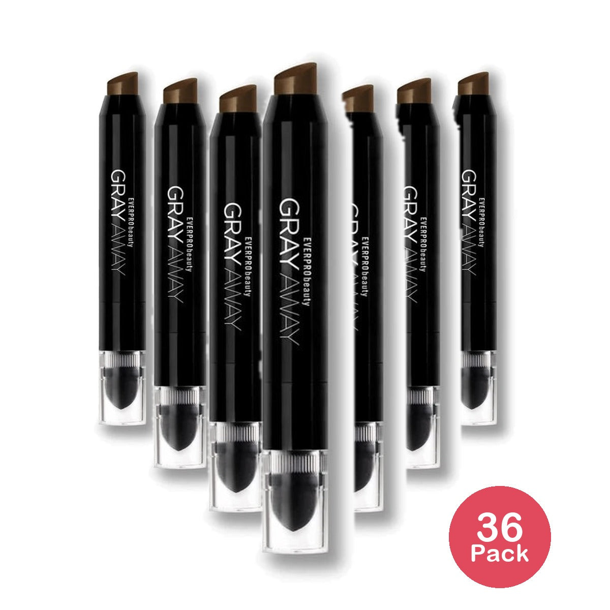 EVERPRO beauty Gray Away Quick Stick Root Touch Up Light Brown - 0.10oz (Pack of 36)