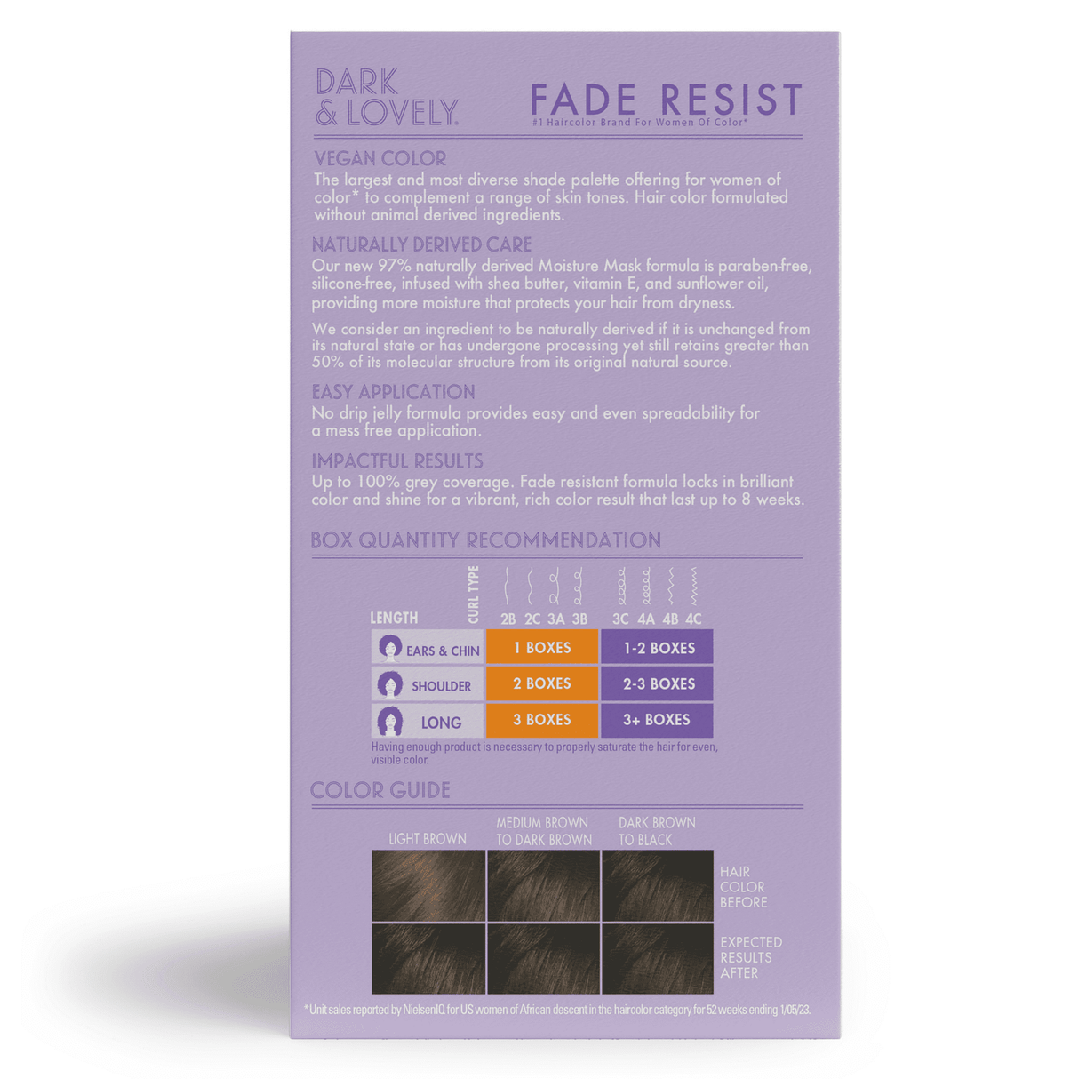 Dark and Lovely Fade Resist Permanent Hair Color - 371 Jet Black (Pack of 12)