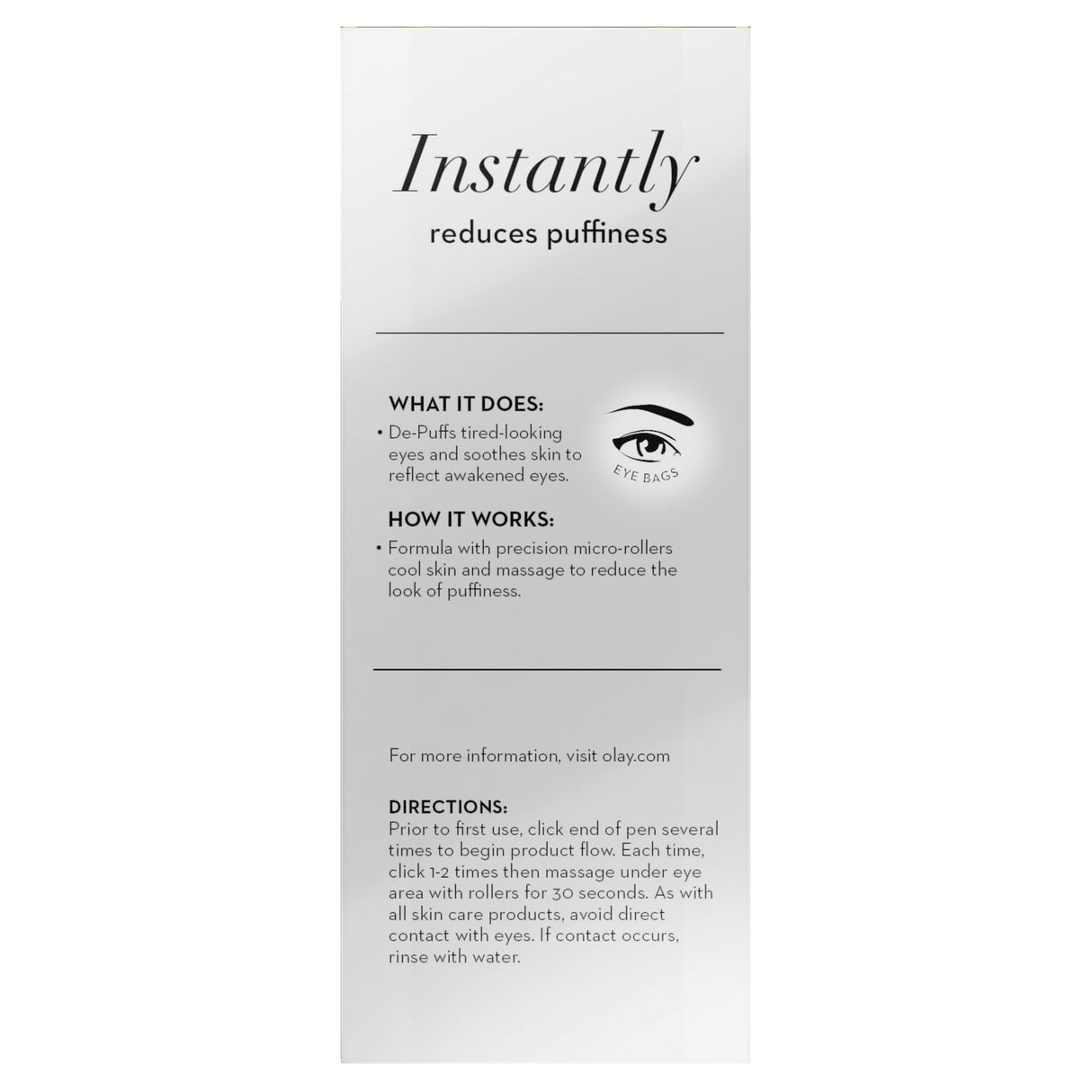 Olay Eyes Depuffing Eye Roller For Tired Skin 0.2 Fl Oz(Pack Of 12)