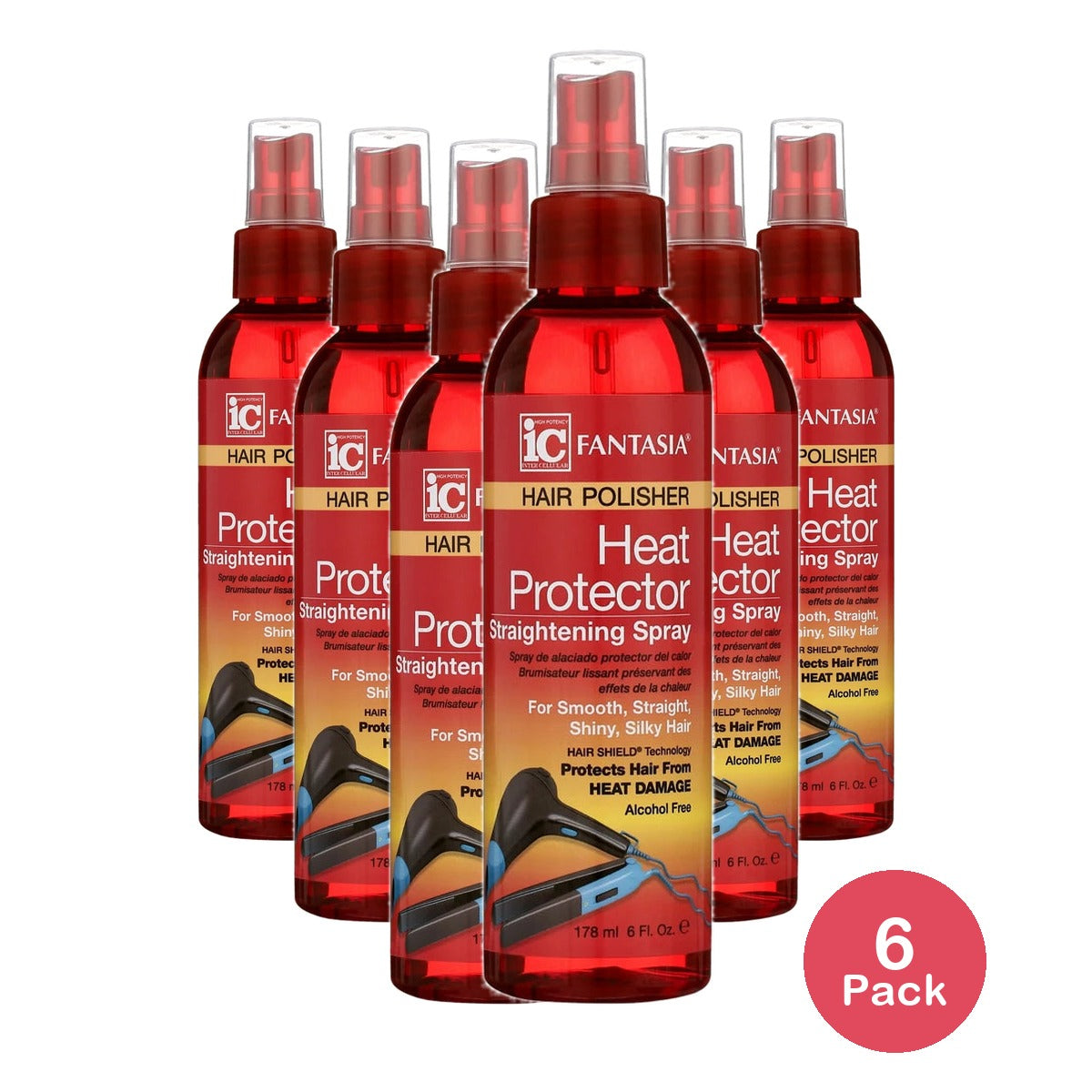 Fantasia Polisher Heat Protector Mist, Ounce .6 Oz (Pack of 6)