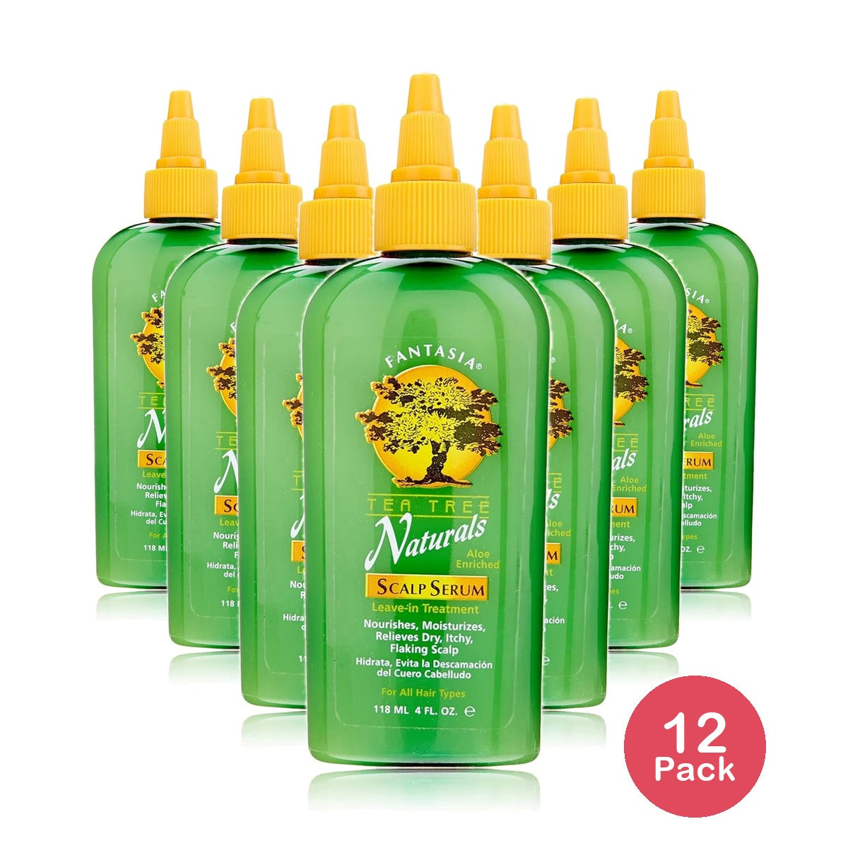 Fantasia Tea Tree Naturals Aloe Enriched Scalp Serum Leave-In Treatment 4 oz (Pack of 12)