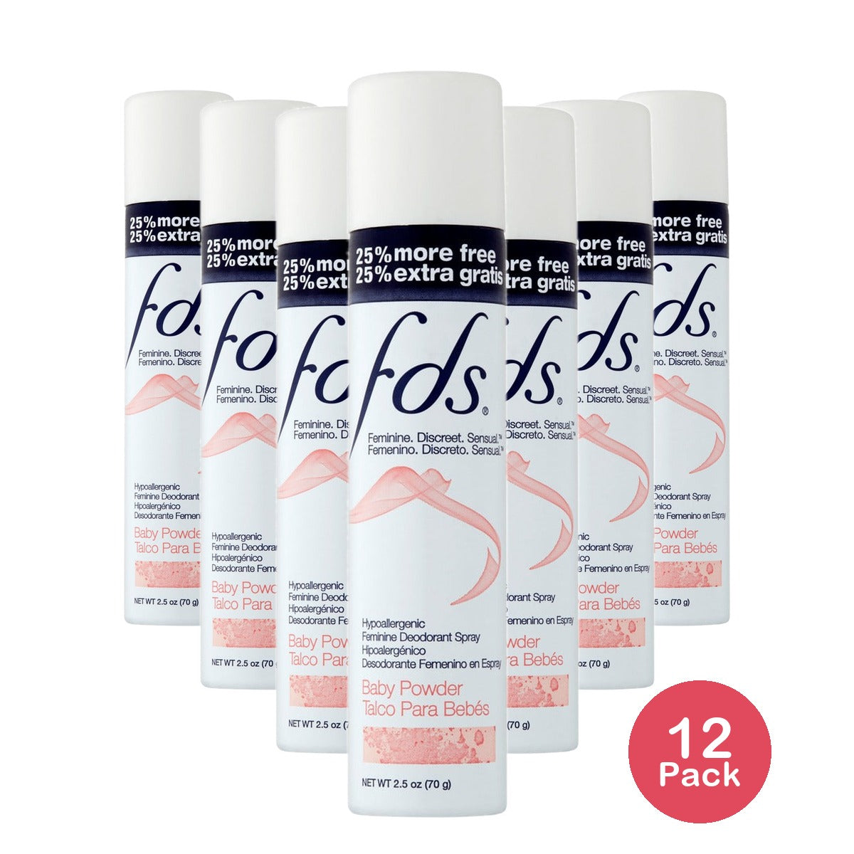 Fds Baby Powder Spray 2.8 Oz (Pack of 12)