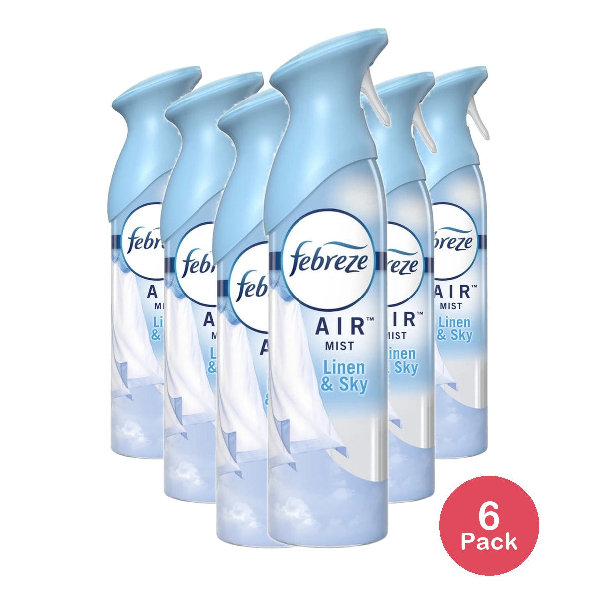 Febreze Odor-Fighting Air Freshener Linen & Sky 8.8oz (Pack of 6)