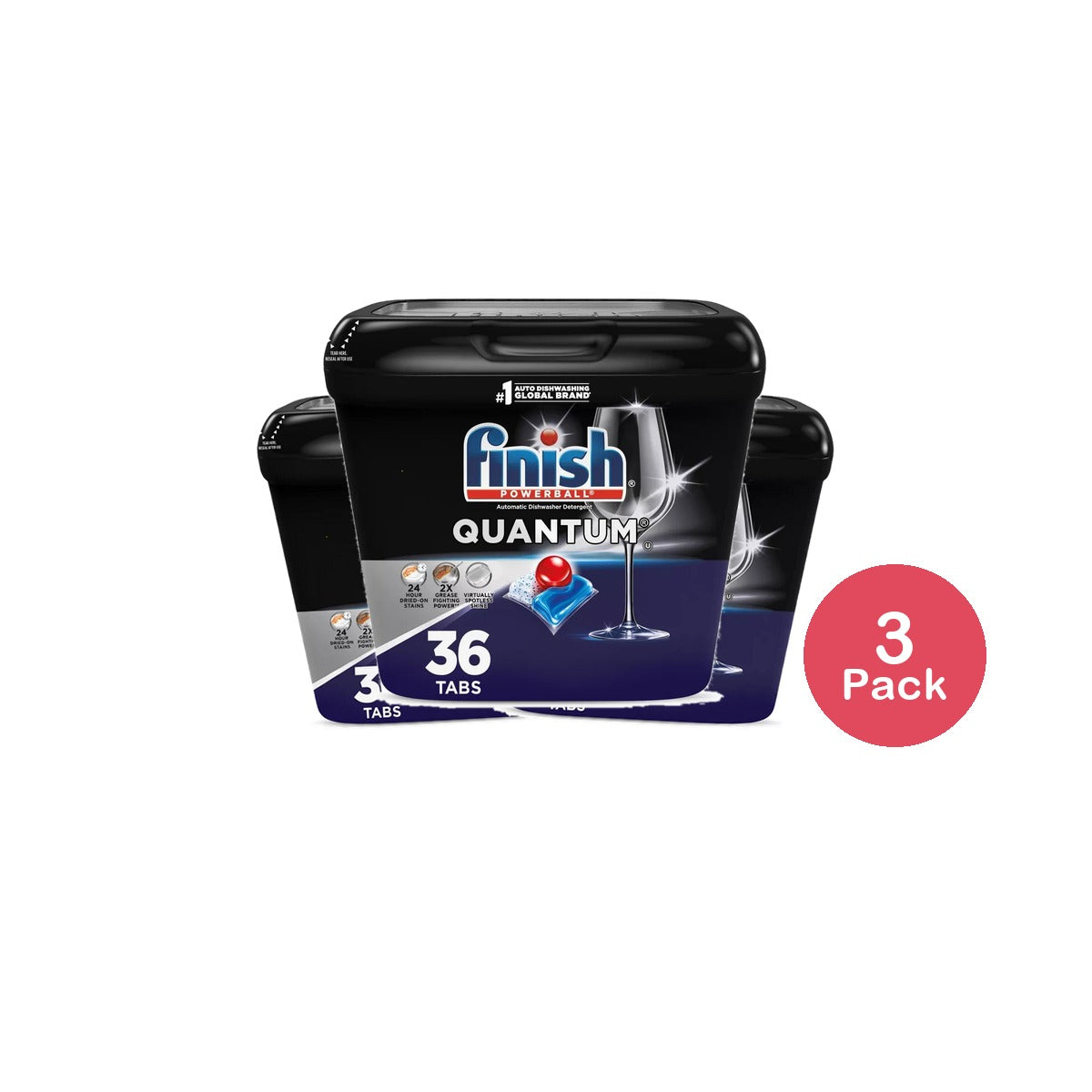 Finish Quantum Dishwasher Detergent Tablets - (Pack of 3)