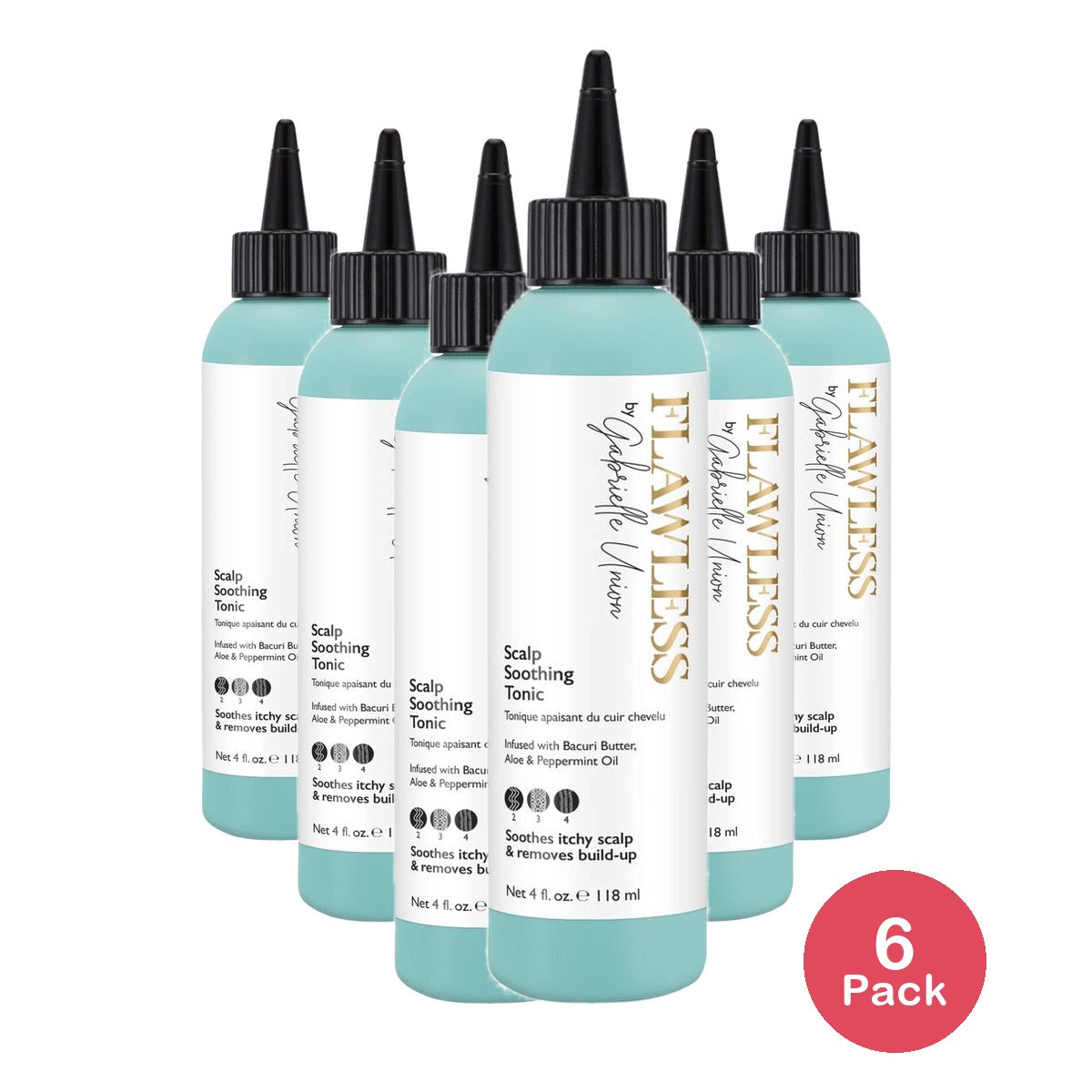Flawless by Gabrielle Union Soothing Scalp Tonic 4 Oz (Pack of 6)