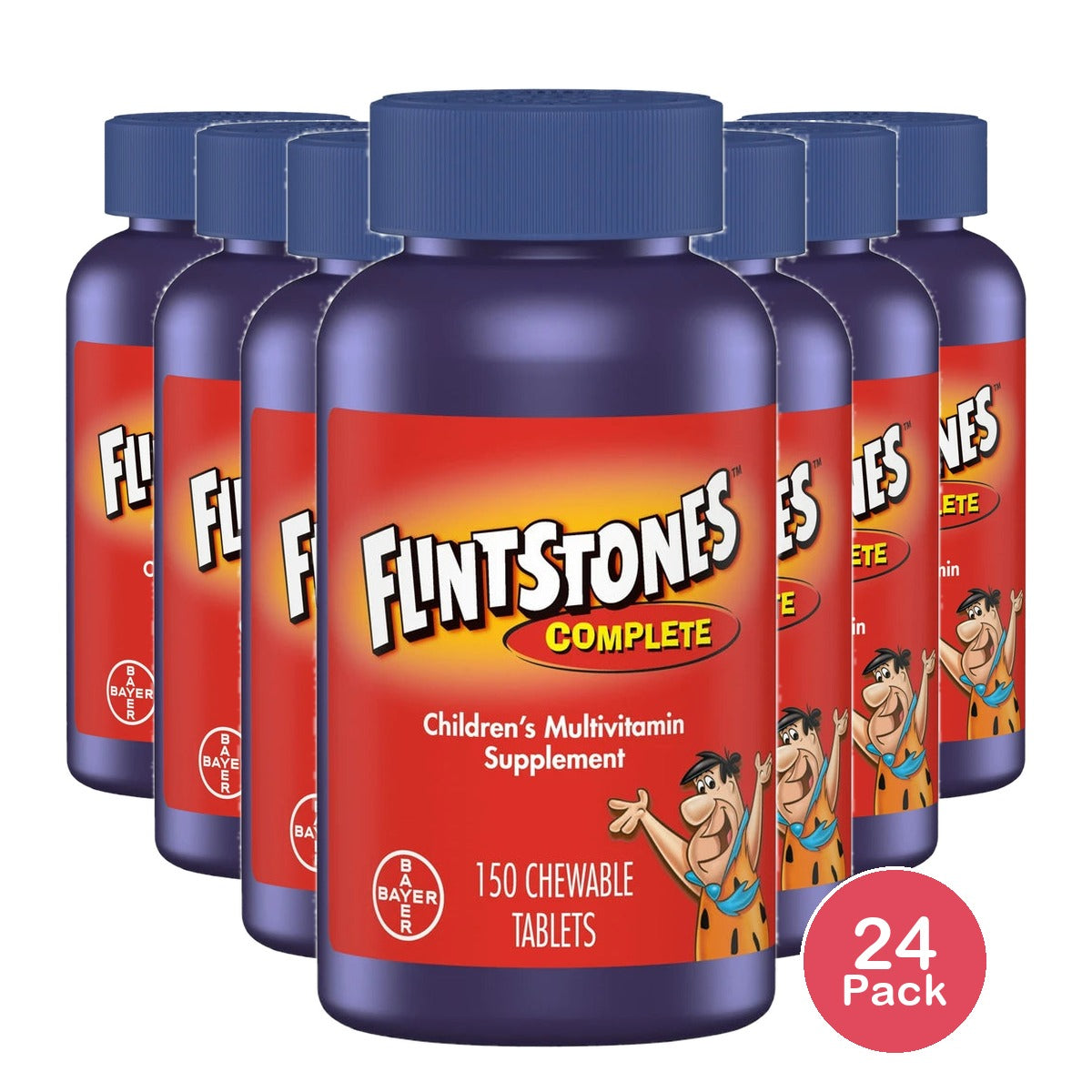 Flintstones Children's Complete Multivitamin Chewable Tablets, 150 Count (Pack of 24)