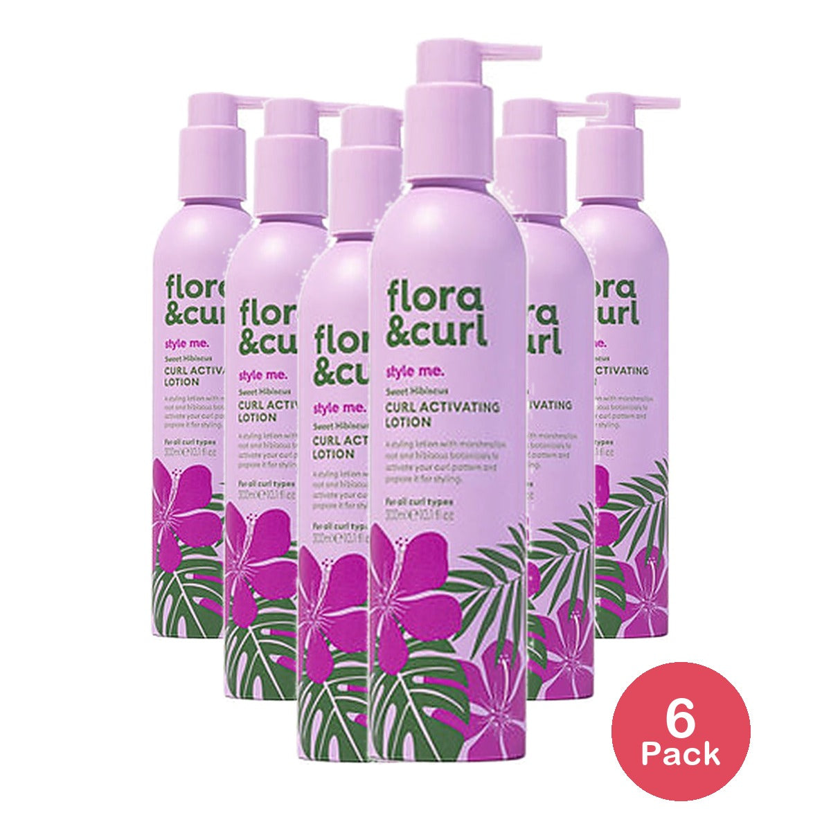 Flora & Curl Hibiscus Curl Lotion 10.1 Oz (Pack of 6)