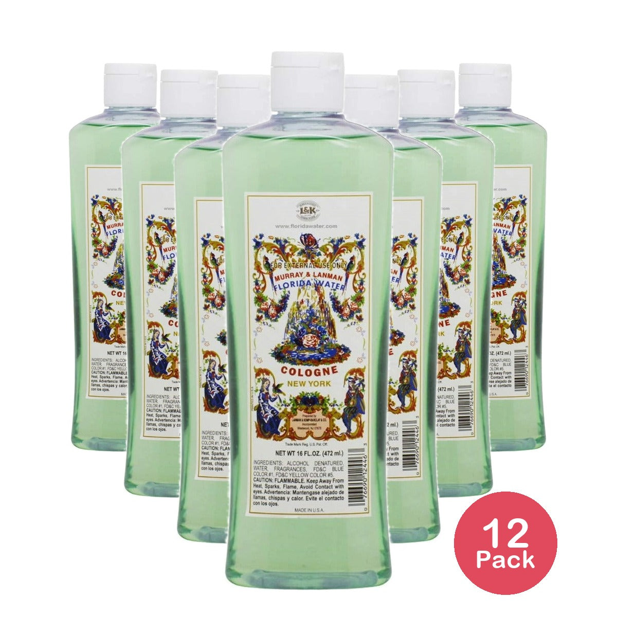 Florida Water Cologne 16 Oz (Pack of 12)