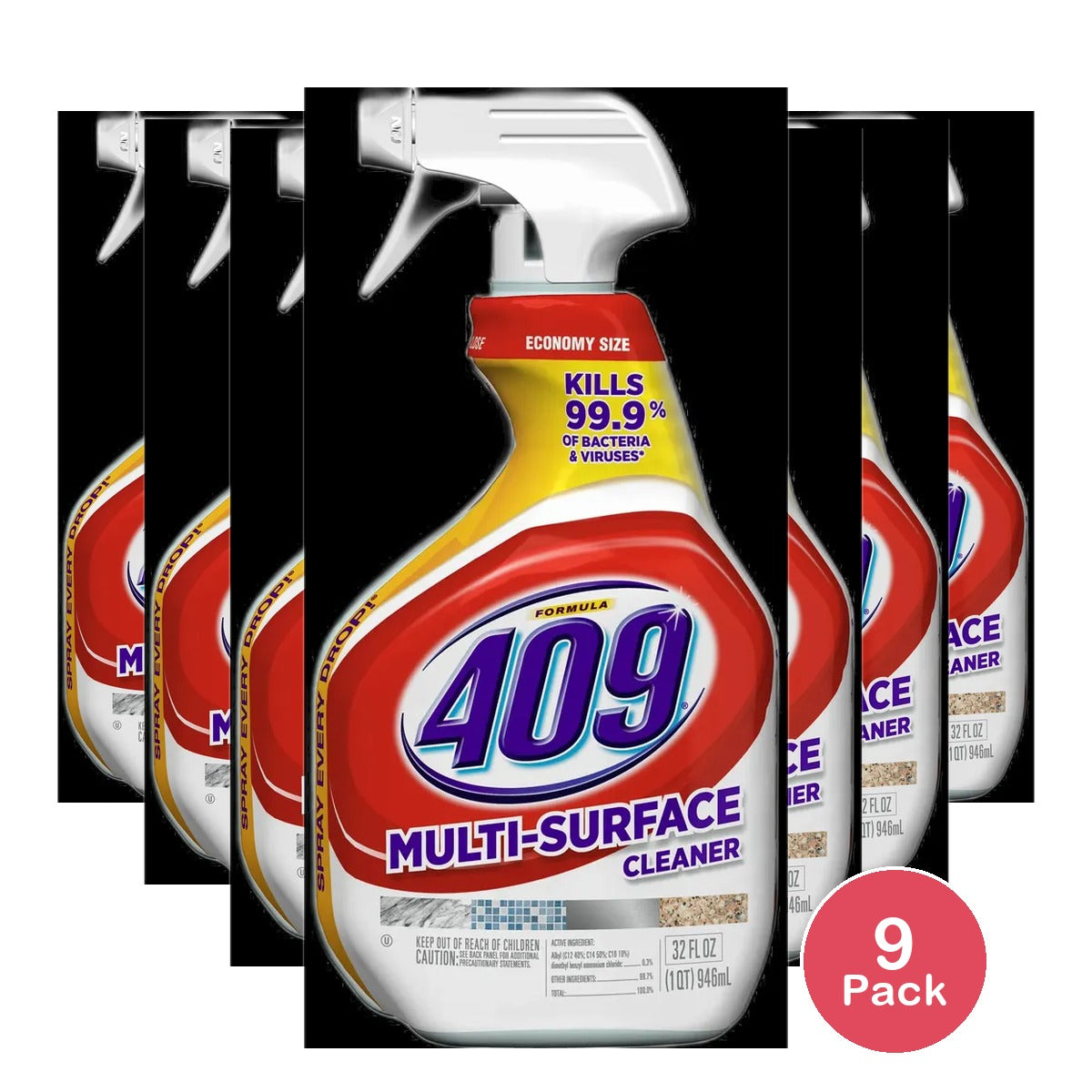 Formula 409 All Purpose Cleaner Spray Bottle 32Oz (Pack of 9)