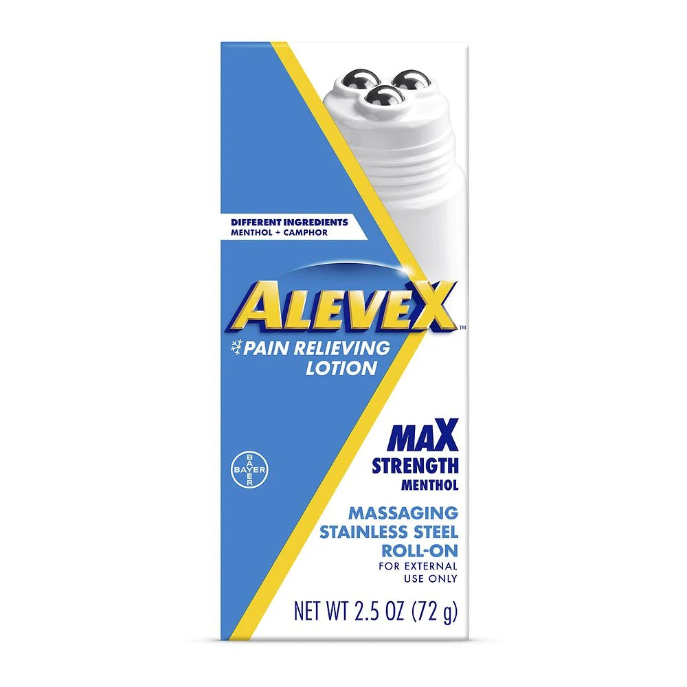 AleveX Pain Reliever Rollerball Topical - 2.5 Oz (Pack of 24)