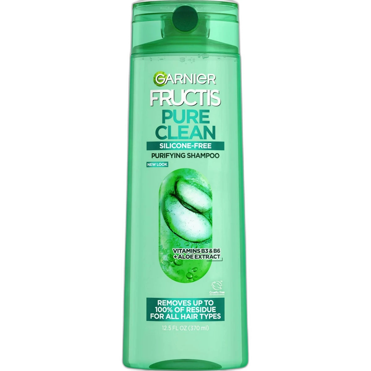 Garnier Fructis Pure Clean Shampoo Silicone-Free with Aloe Extract and Vitamin E 12.5Oz (Pack of 6)