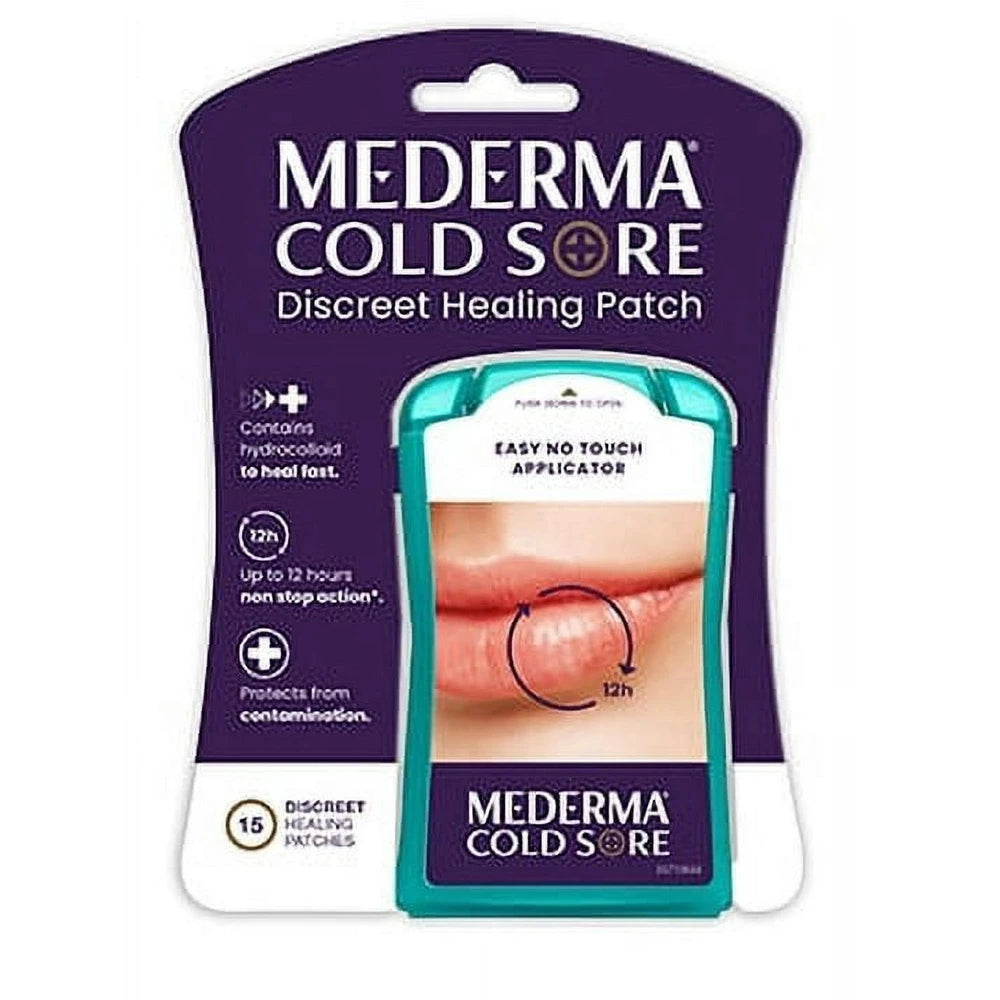 Mederma Cold Sore Discreet Healing Patch 12 Hour Protection 15 Count 9.28 Oz (Pack of 24)