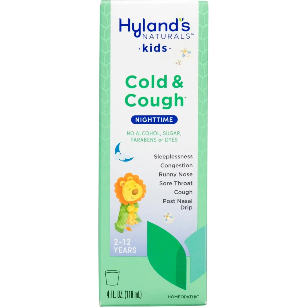 Hyland s Naturals Kids Cold & Cough Nighttime Relief Liquid 4 fl Oz (Pack of 24)