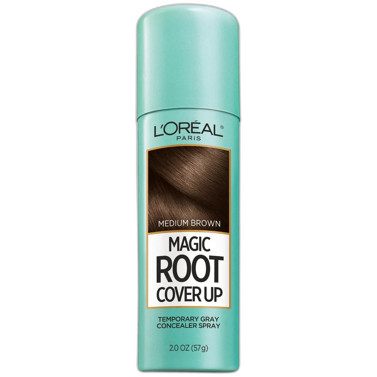 L'Oreal Paris Magic Root Cover Up Temporary Gray Concealer Spray Medium Brown 2Oz (Pack of 12)