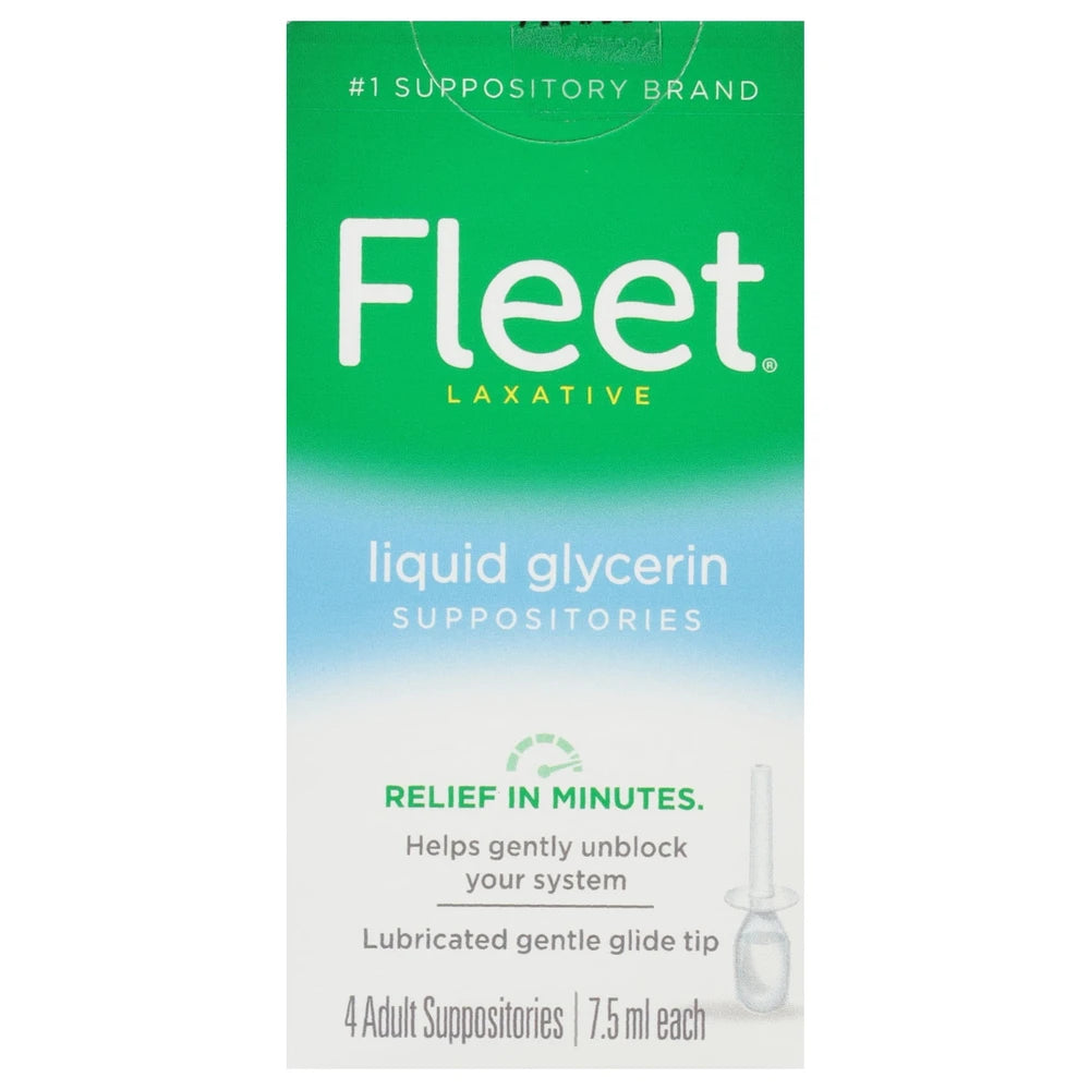 Fleet Laxative Liquid Glycerin Suppository for Adult Constipation - 4ct 2.24 Oz (Pack of 24)
