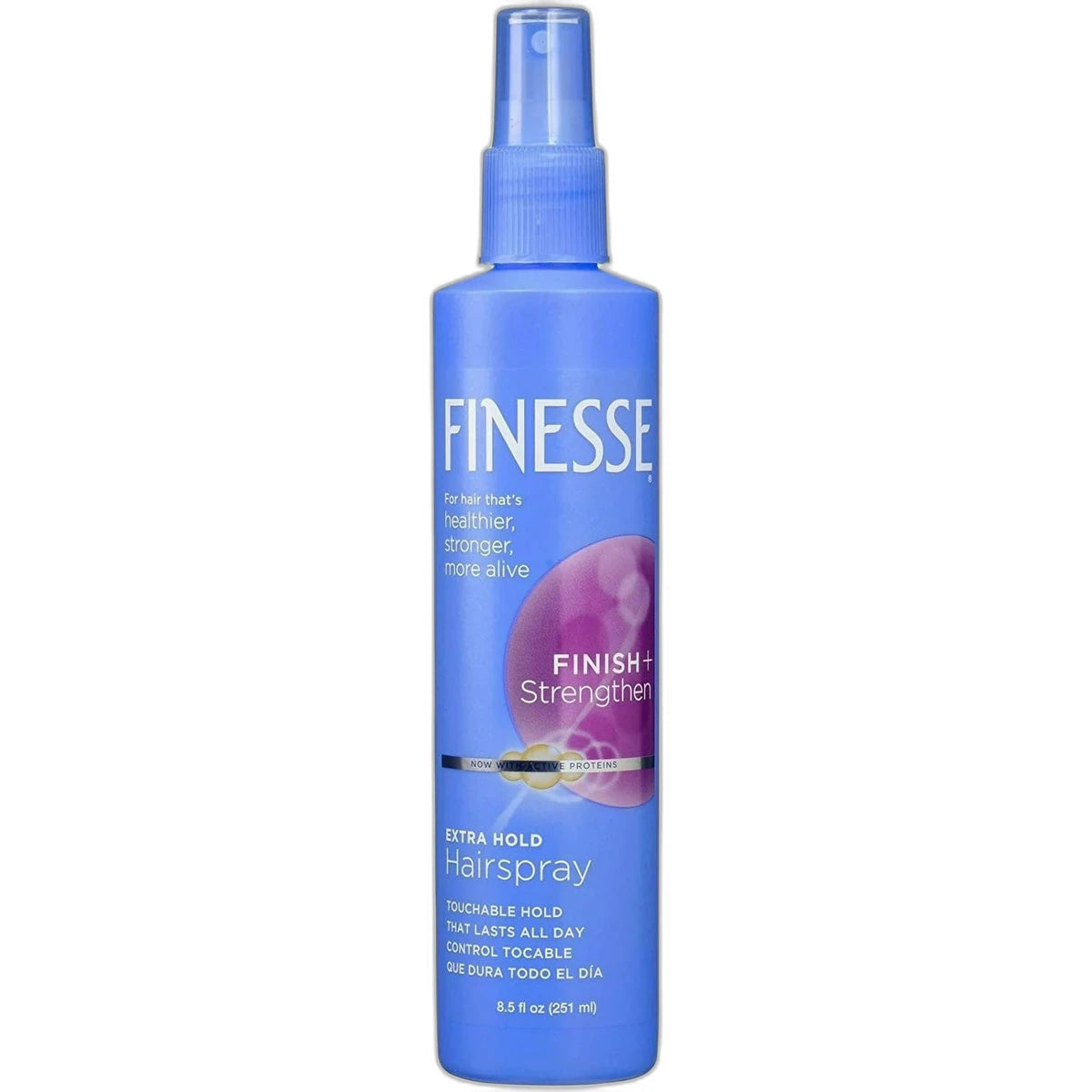 Finesse Finish Plus Strengthen Extra Hold Non-Aerosol Hair Spray 8.5Oz (Pack of 12)