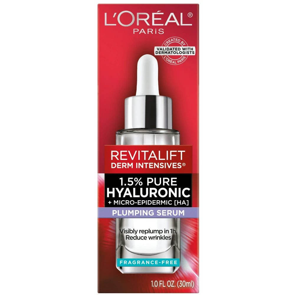 L'Oreal Paris Revitalift Derm Intensives Hyaluronic Acid Serum - 1 fl Oz (Pack of 24)
