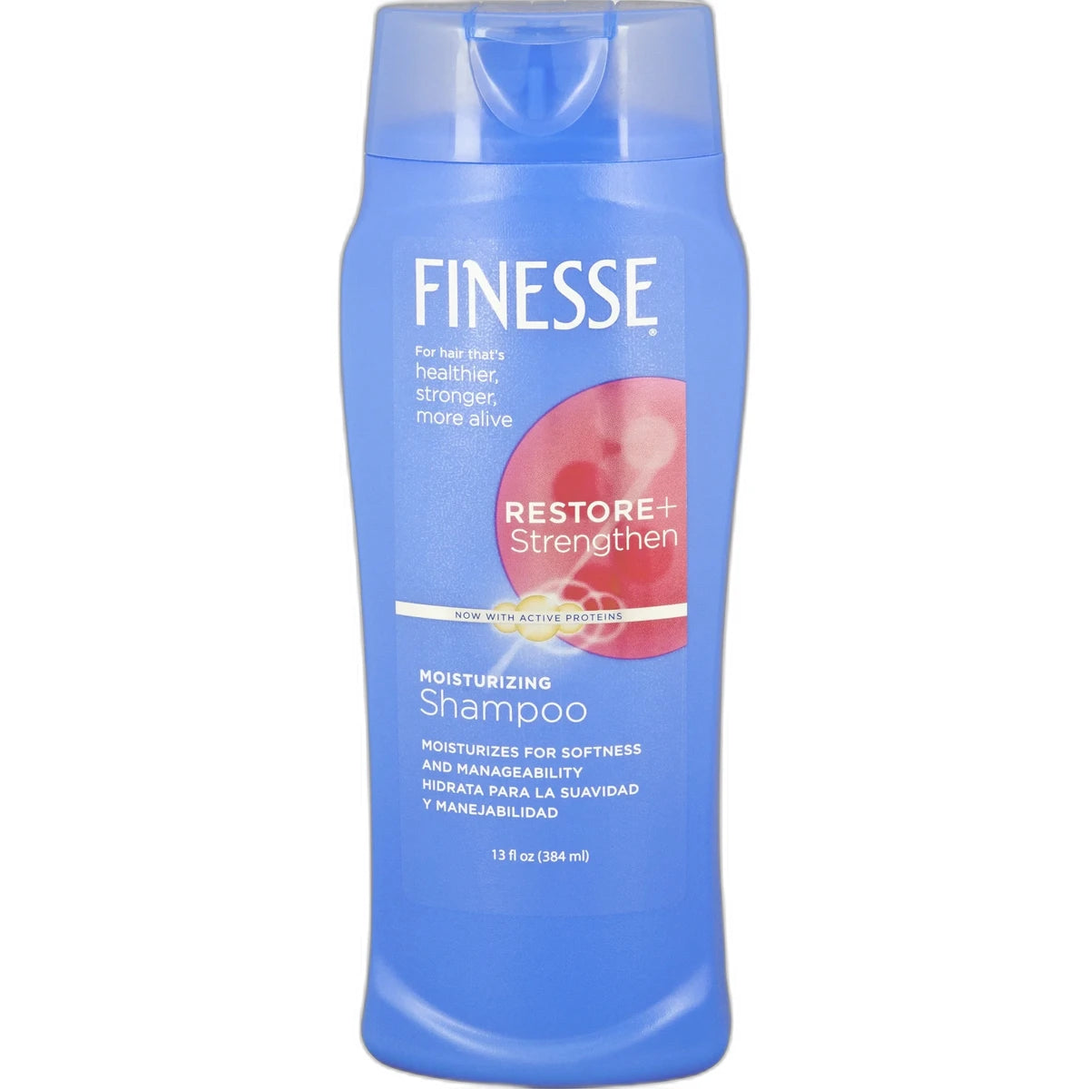 Finesse Self Adjusting Moisturizing Hair Shampoo For Dry Fragile Hair 13Oz (Pack of 6)