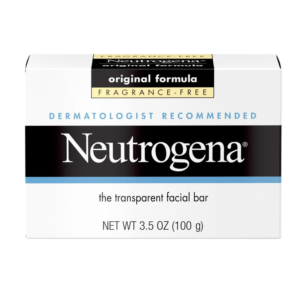 Neutrogena Original Fragrance-Free Gentle Facial Cleansing Bar 3.5 Oz (Pack of 24)
