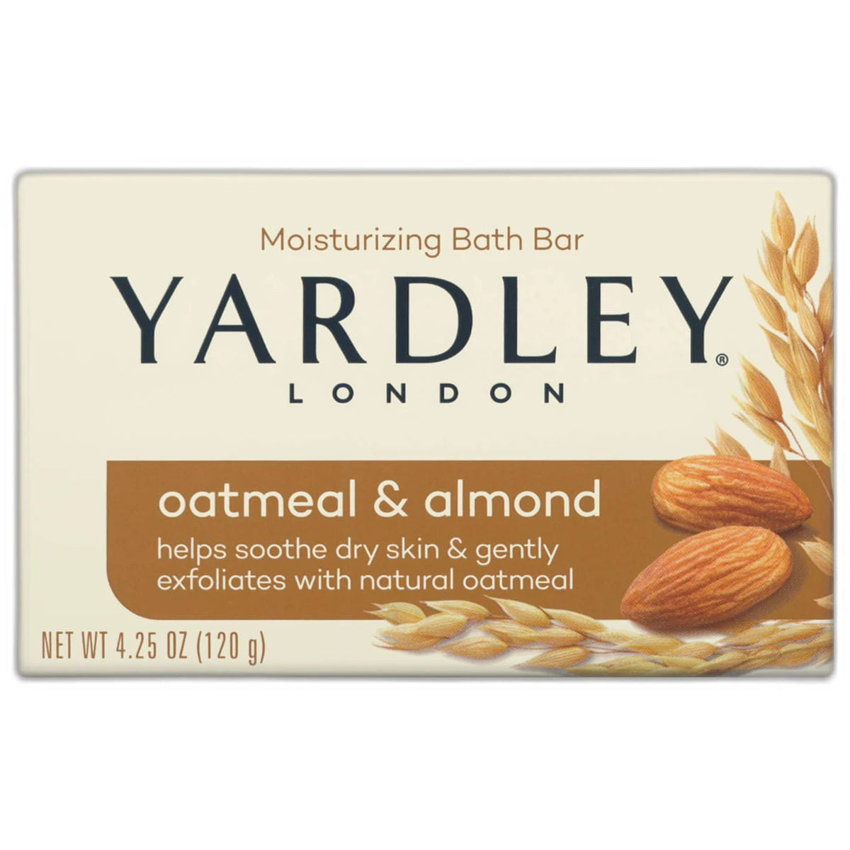 Yardley London Natural Oatmeal And Almond Moisturizing Bar Soap 4.25Oz (Pack of 24)