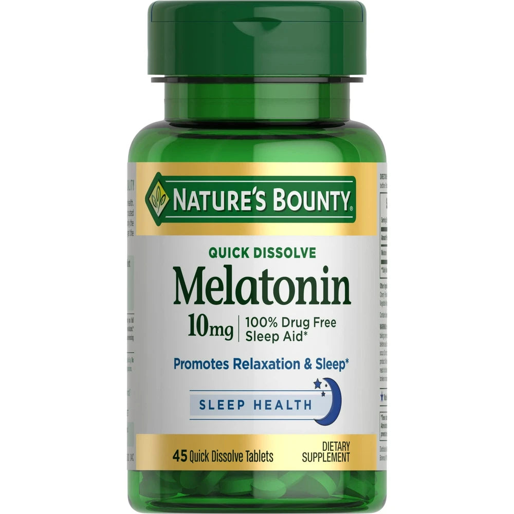 Nature s Bounty Melatonin Sleep Aid Tablets 10 Mg 45 Ct (Pack of 24)