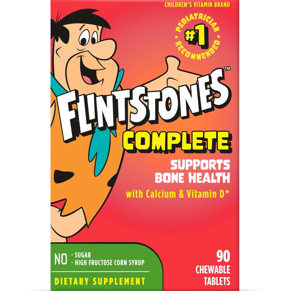 Flintstones Complete Chewable Kids Vitamins ages 2+ 90 Count (Pack of 24)