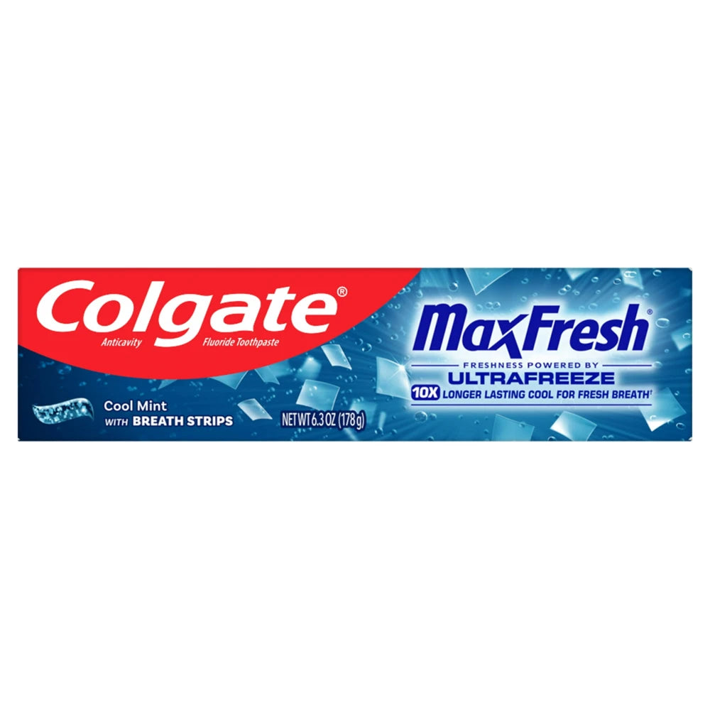 Colgate Max Fresh Toothpaste with Mini Breath Strips Cool Mint - 6.3 Oz (Pack of 24)