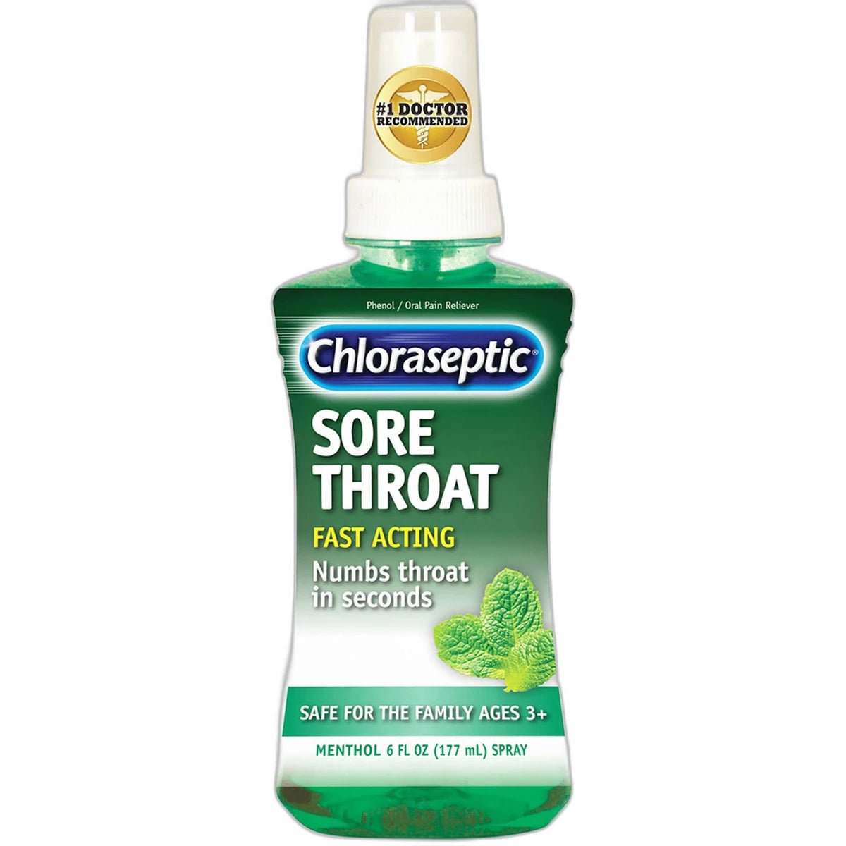 Chloraseptic Sore Throat Spray Menthol 6Oz (Pack of 12)