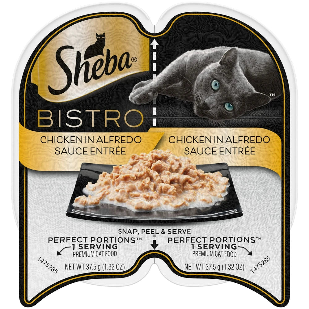 Sheba Perfect Portions Bistro Adult Wet Cat Food Chicken in Alfredo Sauce Entre 2.6 Oz (Pack of 24)