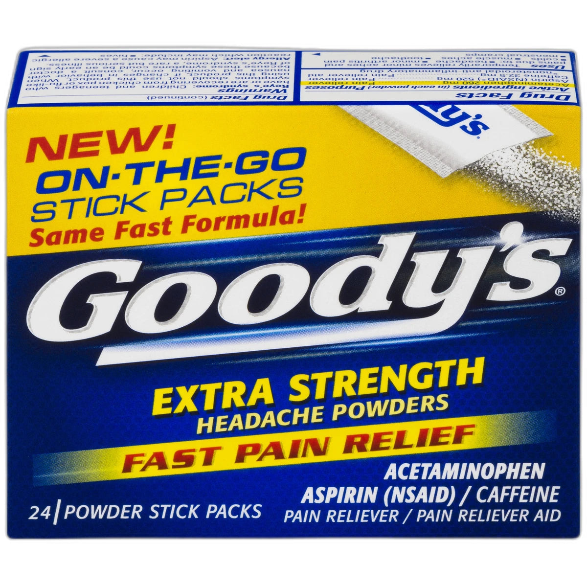 Goodys Extra Strength Headache Powders For Fast Pain Relief 1.44oz (Pack of 36)