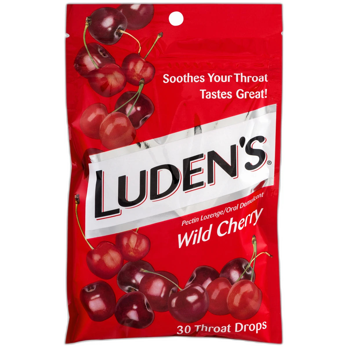 Ludens Great Tasting Throat Drops Wild Cherry 30 Drops/Bag 4oz (Pack of 12)