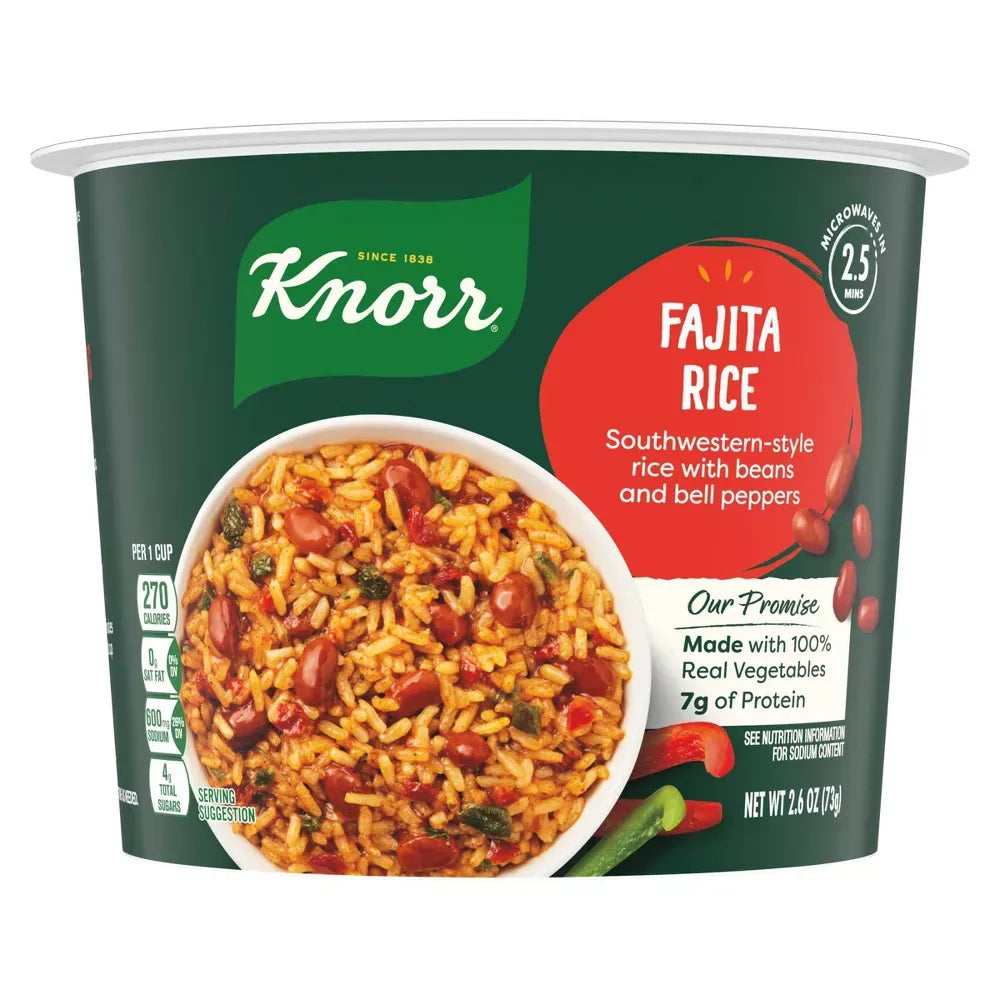 Knorr Rice Cup Fajita Flavor 2.6 oz (Pack of 8)