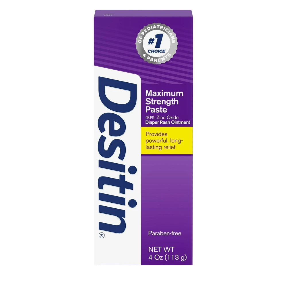 Desitin Maximum Strength Baby Diaper Rash Cream with Zinc Oxide 4Oz (Pack of 36)