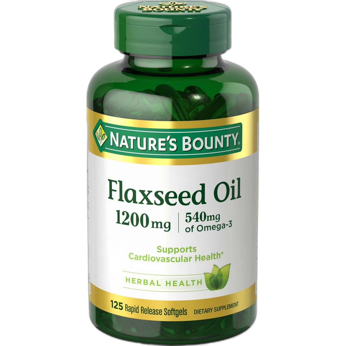 Natures Bounty Flaxseed Oil 1200 Mg Omega 3 Softgels100 Ea 6.4Oz (Pack of 24)