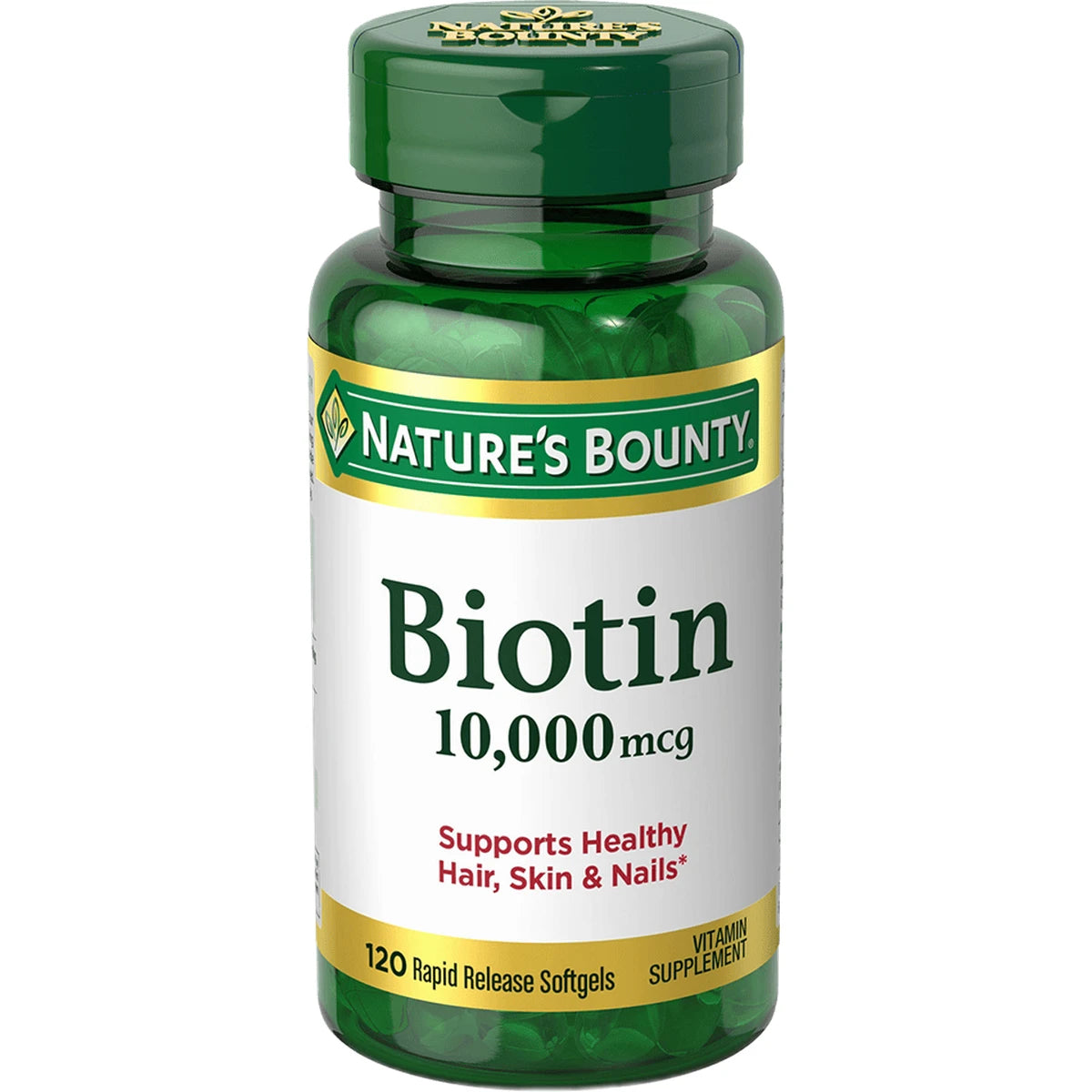 Natures Bounty Ultra Strength Biotin 10000 Mcg Softgels 2.47Oz (Pack of 24)
