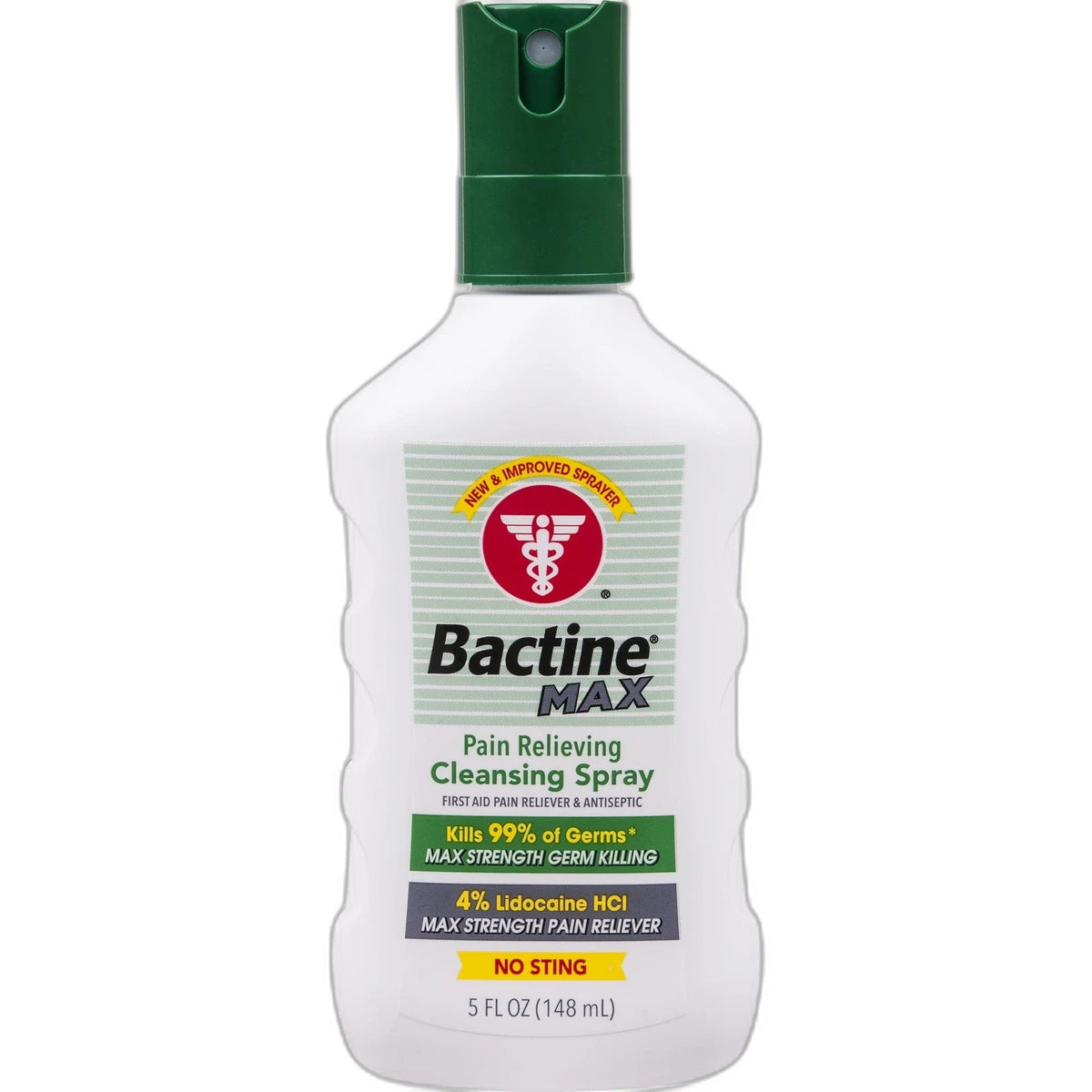 Bactine Max Pain Relieving Cleansing Spray White 5Oz (Pack of 36)