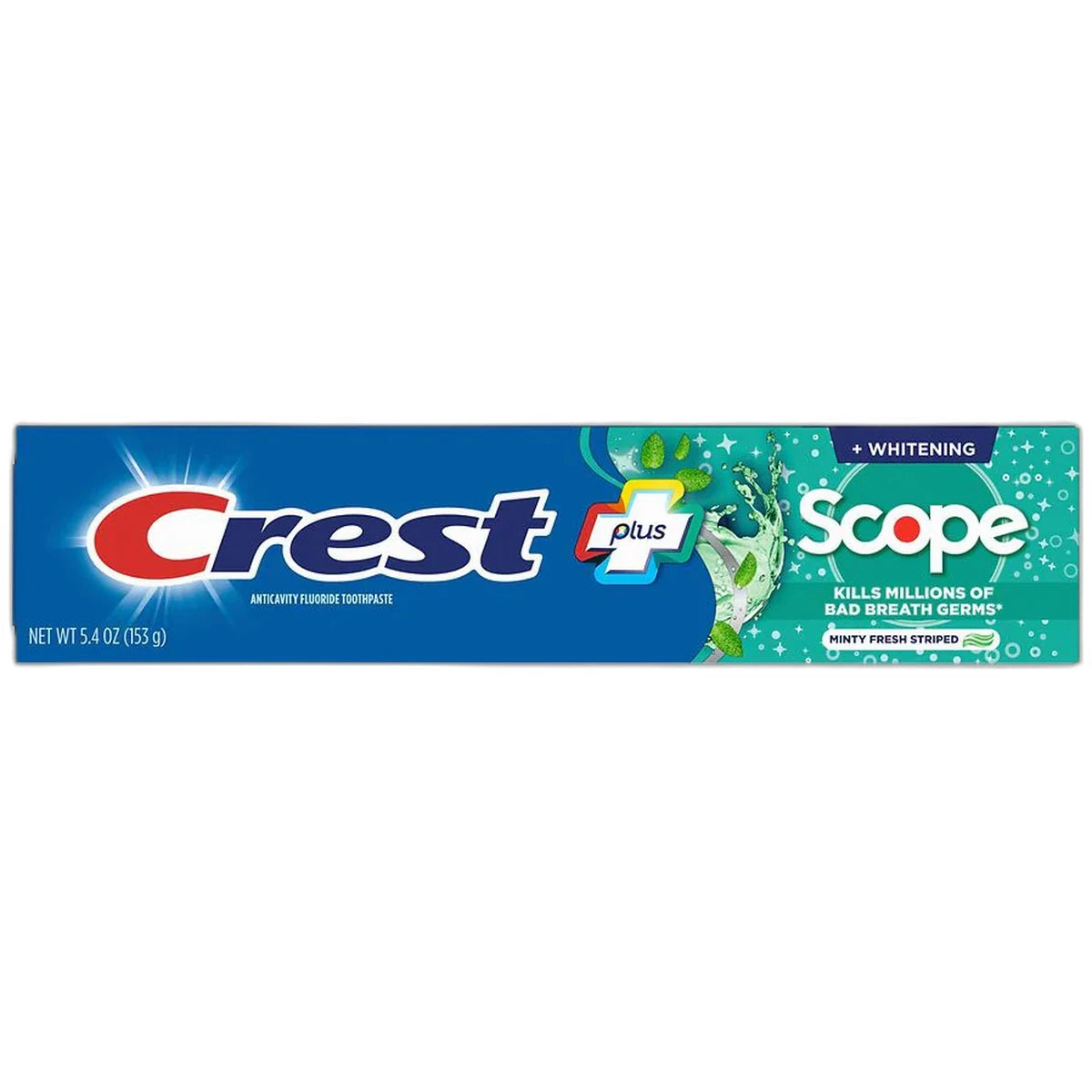 Crest Plus Scope Complete Whitening Toothpaste Mint 5.4Oz (Pack of 12)