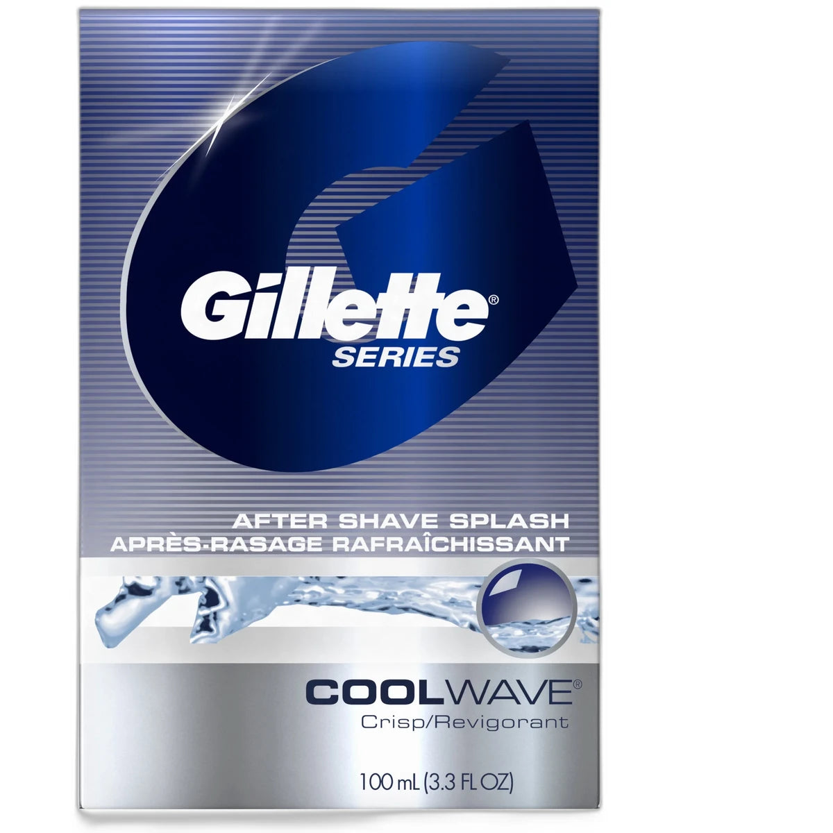 Gillette Series Cool Wave After Shave Splash Fresh 3.3Oz (Pack of 6)