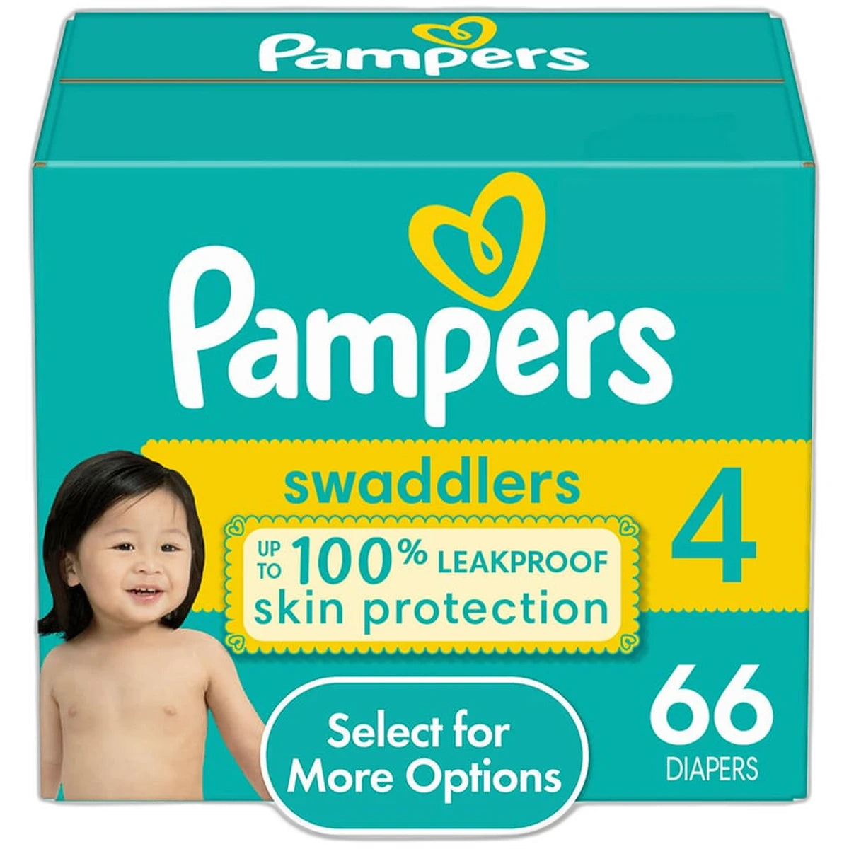 Pampers Swaddlers Active Baby Diapers 4 Sizes 63.52Oz (Pack of 1)