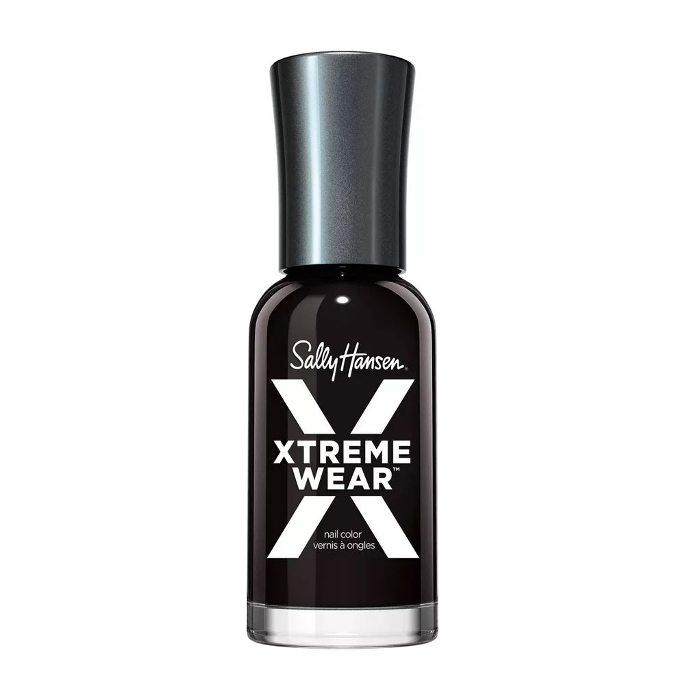 Sally Hansen Xtreme Wear Nail Polish StreakFree Shiny Finish LongLasting Nail Color Black Out 0.40 fl oz (Pack of 72)