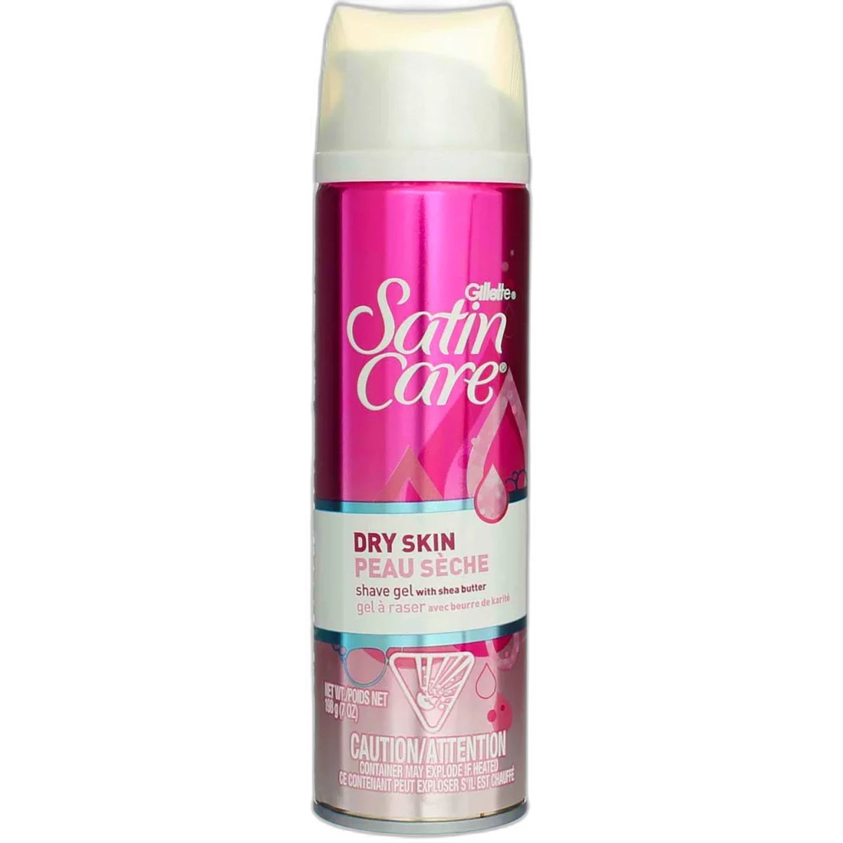 Gillette Satin Care Shave Gel For Dry Skin7Oz (Pack of 12)