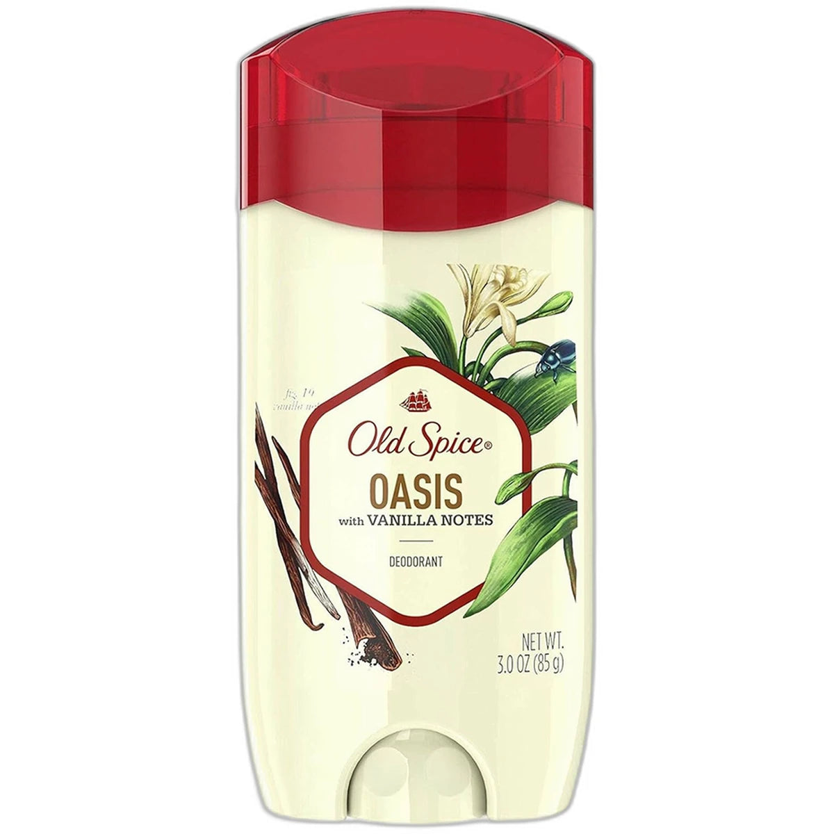 Old Spice Mens Deodorant Oasis with Vanilla Notes 3Oz (Pack of 12)