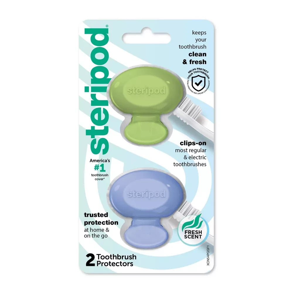 Steripod Clip-On Toothbrush Protector, 2 ct (Pack of 96)